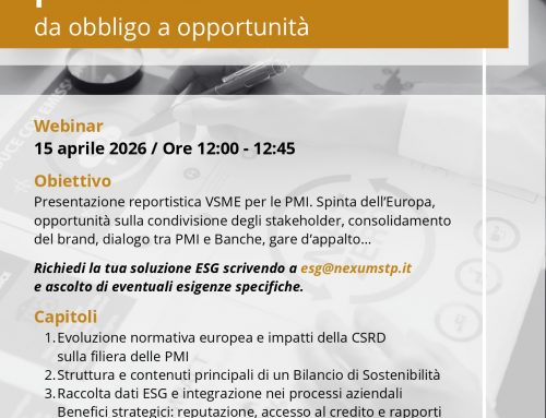 Webinar Gratuito Bilancio di sostenibilità per le PMI: da obbligo a opportunità